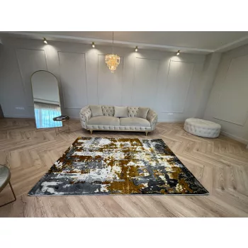 Sunset szürke-arany design szőnyeg  60x110