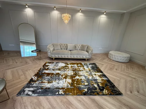 Sunset szürke-arany design szőnyeg  60x110