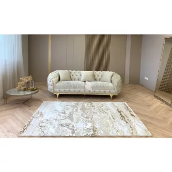 Sunset márvány mintás szőnyeg 8435 (Beige) 60x110