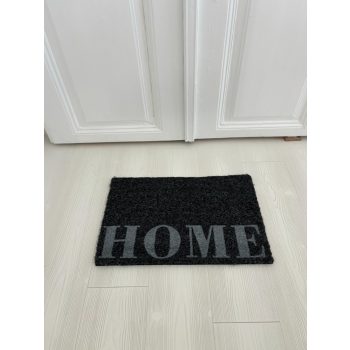 'Home' fekete szennyfogó szőnyeg 40x70 cm