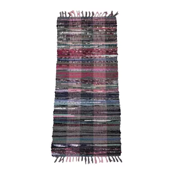 Színes rongyszőnyeg krém 60x140 cm