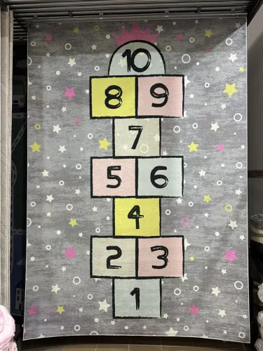 Ugróiskola szürke gyerekszőnyeg 80x150 cm