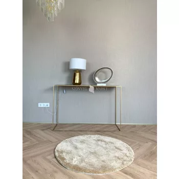 Vajpuha kerek shaggy sebano Bézs (Beige) 100x100