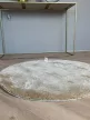 Vajpuha kerek shaggy sebano Bézs (Beige) 80x80