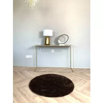 Vajpuha kerek shaggy sebano Barna (Brown) 67x67