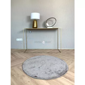   Vajpuha kerek shaggy sebano Sötétszürke (Dark grey) 100x100