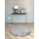Vajpuha kerek shaggy sebano Sötétszürke (Dark grey) 80x80