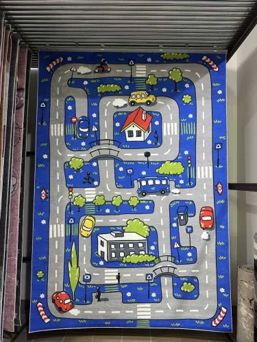 Meseváros mintás gyerekszőnyeg 120x180 cm