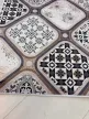 Bézs vintage csempe mintás konyhai szőnyeg 60x180 cm