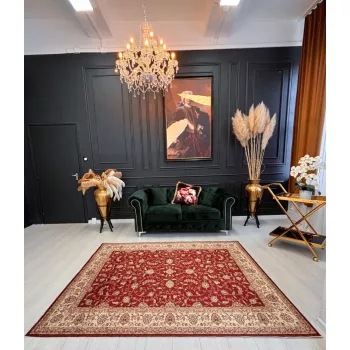 Zente piros színű klasszikus szőnyeg 120x170