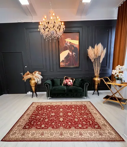 Zente piros színű klasszikus szőnyeg 130x180